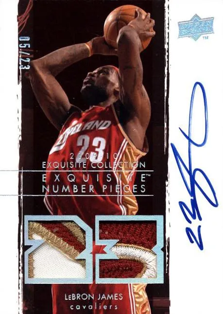 2009-10 Upper Deck Exquisite Collection Lebron James Numbers #NP-LJ card image
