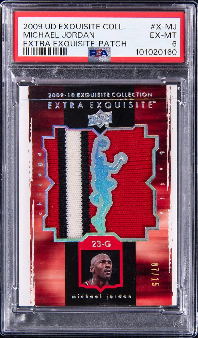 2009-10 Upper Deck Exquisite Collection Michael Jordan Game-Used Extra Exquisite Patch #X-MJ card image