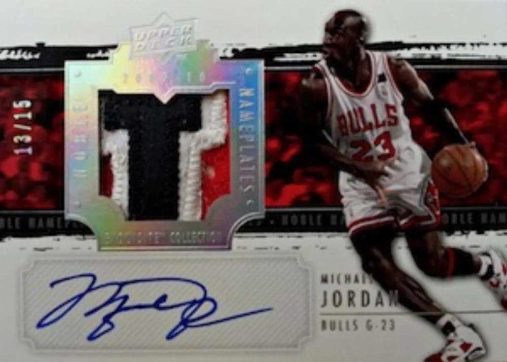 2009-10 Upper Deck Exquisite Collection Michael Jordan Noble Nameplates #N-MI card image