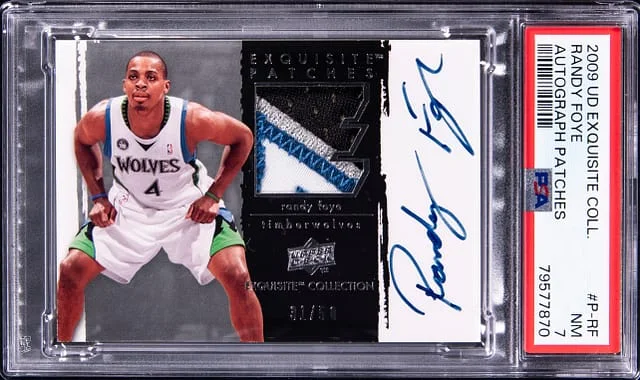 2009-10 Upper Deck Exquisite Collection Randy Foye Autograph Patches #P-RF card image