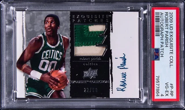 2009-10 Upper Deck Exquisite Collection Robert Parrish Autograph Patches #P-RP card image