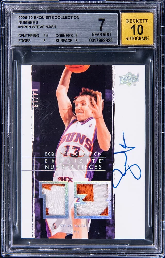 2009-10 Upper Deck Exquisite Collection Steve Nash Exquisite Number Pieces #NP-SN card image