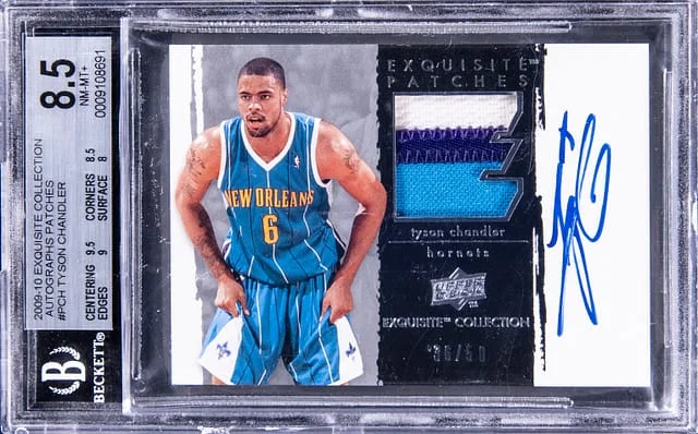 2009-10 Upper Deck Exquisite Collection Tyson Chandler Patches Autographs #P-CH card image