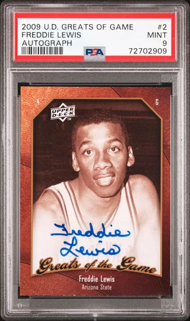 2009-10 Upper Deck Freddie Lewis Greats Of The Game Autograph #2 card image