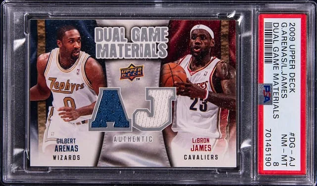 2009-10 Upper Deck Gilbert Arenas/LeBron James Dual Game Materials #DG-AJ card image