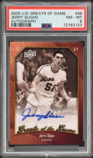 2009-10 Upper Deck Jerry Sloan Greats Of The Game Autograph #68 card image