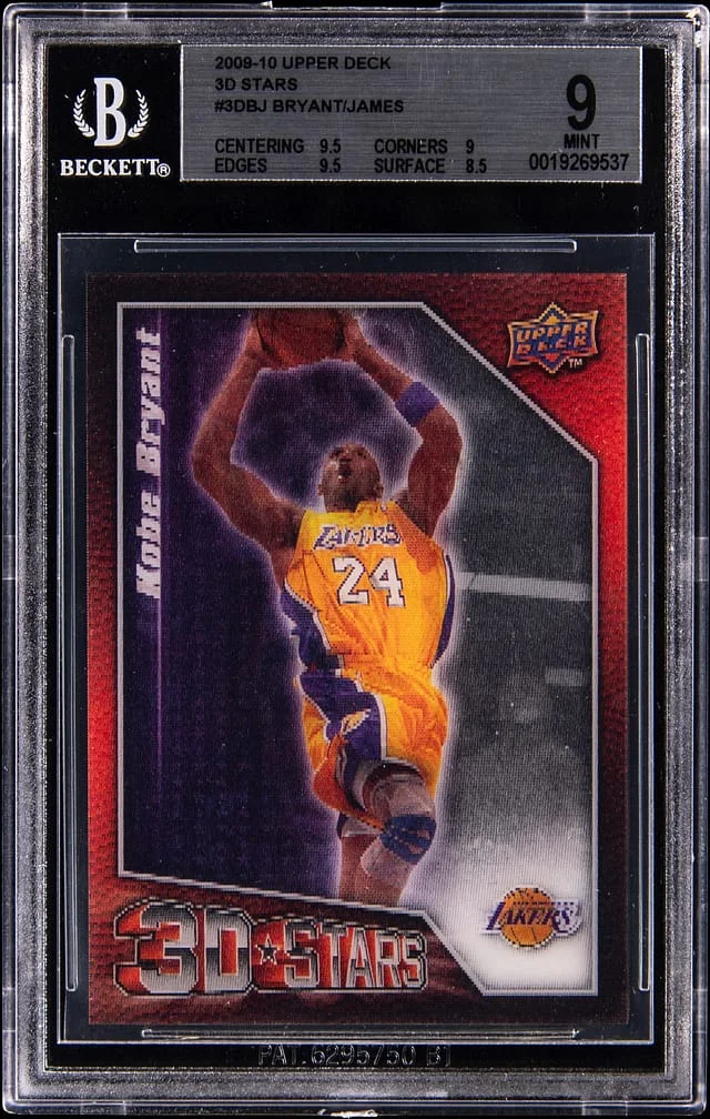2009-10 Upper Deck LeBron James/Kobe Bryant 3D Stars #3D-BJ card image