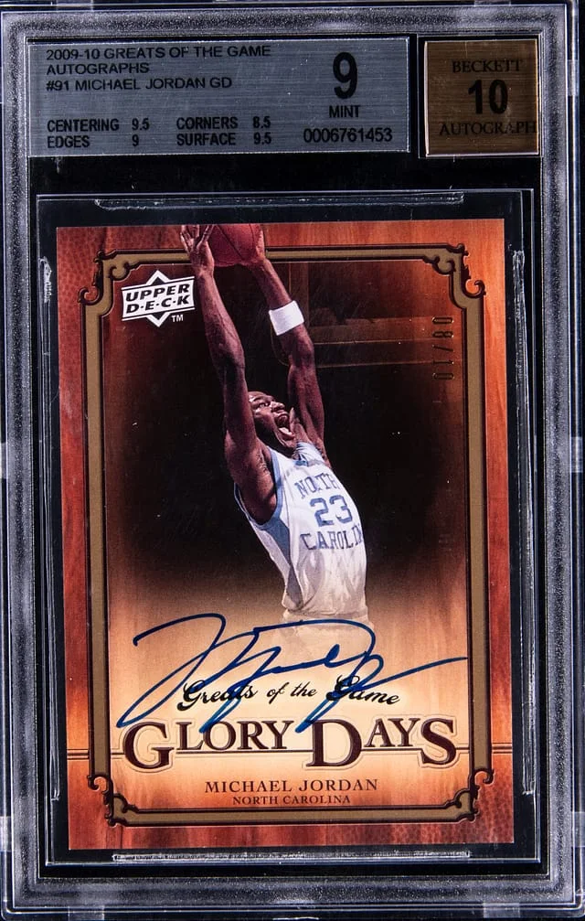 2009-10 Upper Deck Michael Jordan Greats of the Game Autographs #91 card image