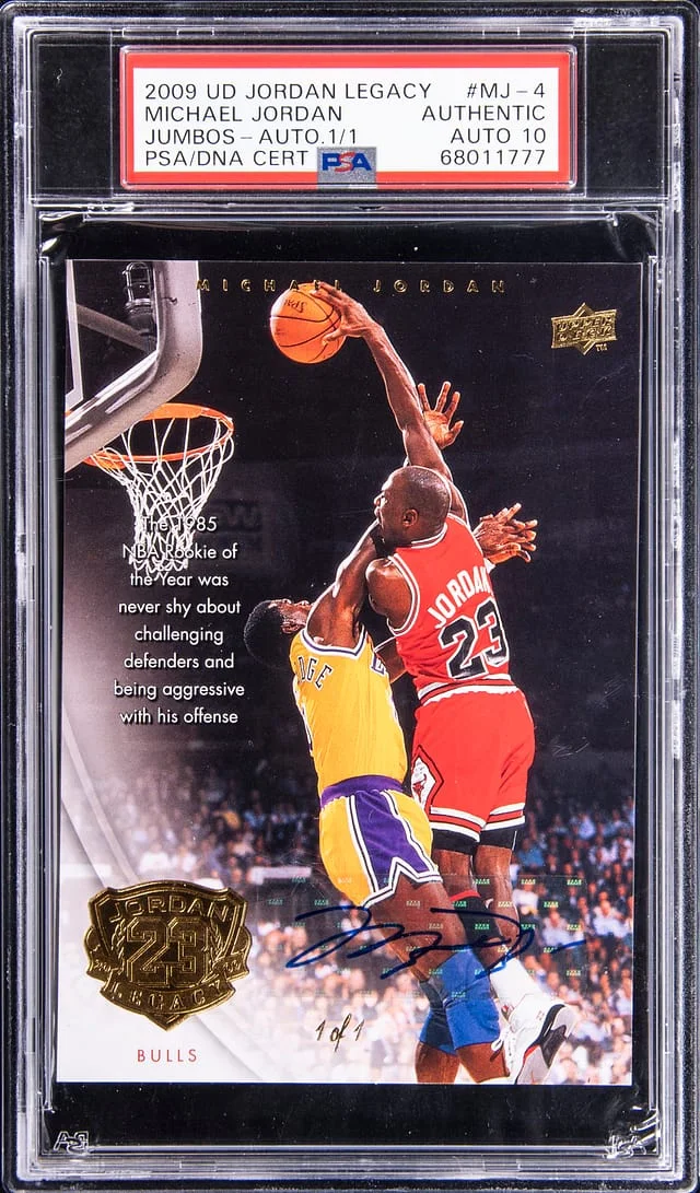 2009-10 Upper Deck Michael Jordan Jordan Legacy Jumbos Autograph #MJ-4 card image
