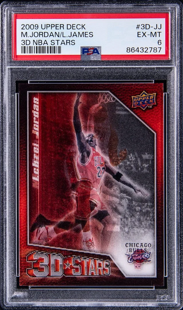 2009-10 Upper Deck Michael Jordan/LeBron James 3D NBA Stars #3D-JJ card image
