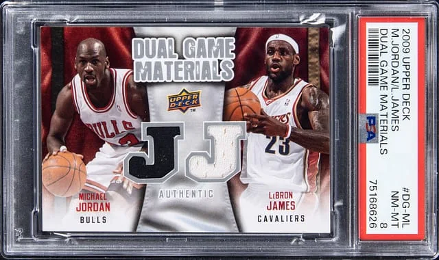2009-10 Upper Deck Michael Jordan/LeBron James Dual Game Materials #DG-ML card image