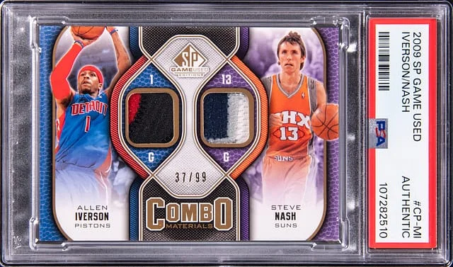 2009-10 Upper Deck SP Game Used Allen Iverson/Steve Nash Dual #CP-MI card image