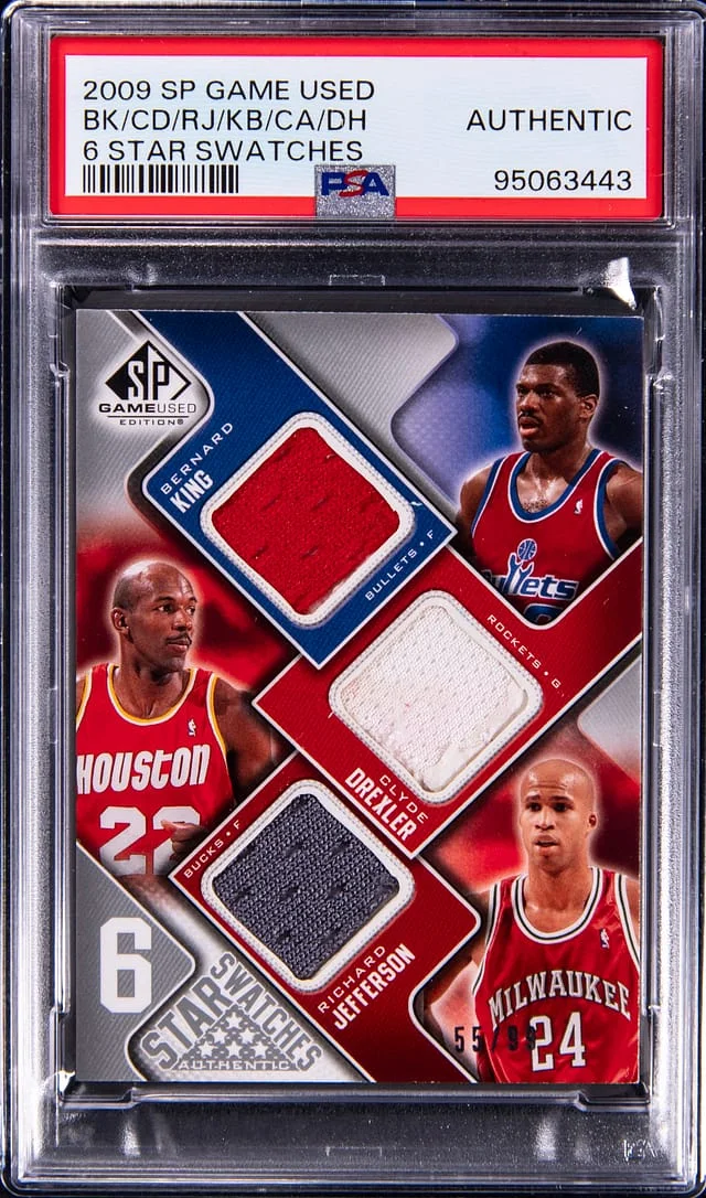 2009-10 Upper Deck SP Game Used Bryant/Anthony/Harris/King/Drexler/Jefferson 6 Star Swatches #6S-BJKAHD card image