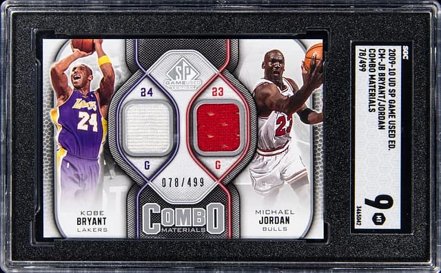 2009-10 Upper Deck SP Game Used Kobe Bryant/Michael Jordan Dual Combo Materials #CM-JB card image