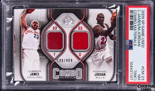 2009-10 Upper Deck SP Game Used LeBron James/Michael Jordan Game-Used Combo Materials #CM-23 card image