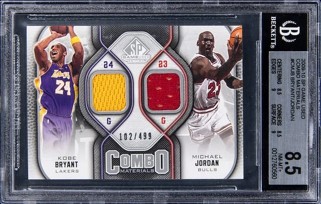 2009-10 Upper Deck SP Game Used Michael Jordan/Kobe Bryant Dual Combo Materials #CM-JB card image