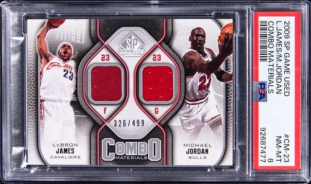 2009-10 Upper Deck SP Game Used Michael Jordan/LeBron James Combo Materials #CM-23 card image