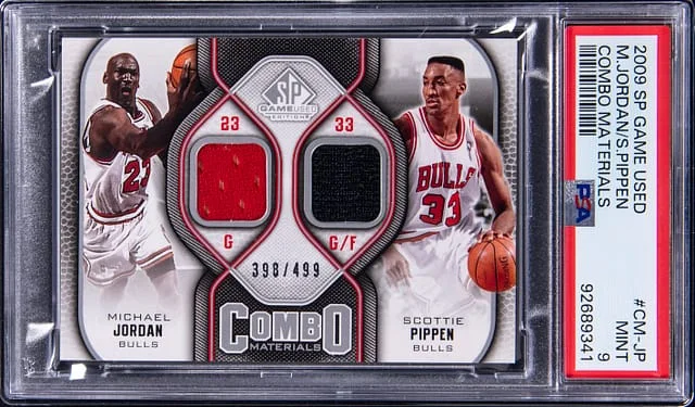 2009-10 Upper Deck SP Game Used Michael Jordan/Scottie Pippen Combo Materials #CM-JP card image