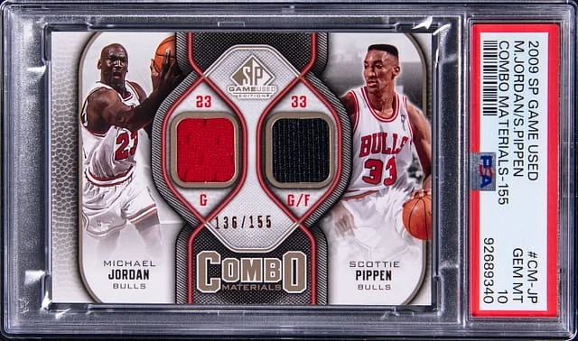 2009-10 Upper Deck SP Game Used Michael Jordan/Scottie Pippen Game-Used Combo Materials #CM-JP card image
