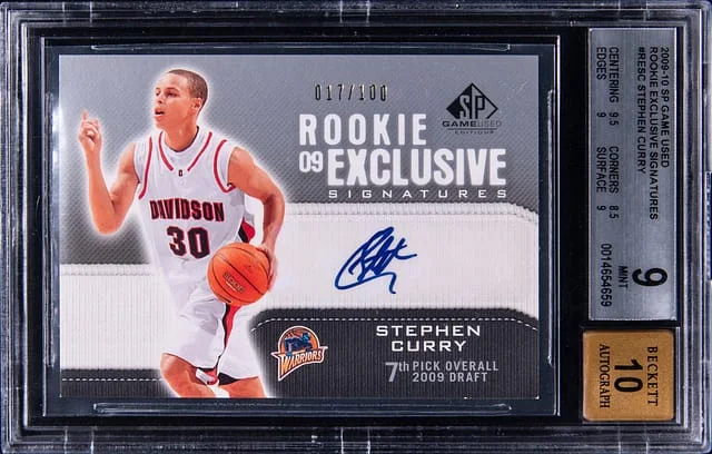2009-10 Upper Deck SP Game Used Stephen Curry Exclusive Signatures #RE-SC card image
