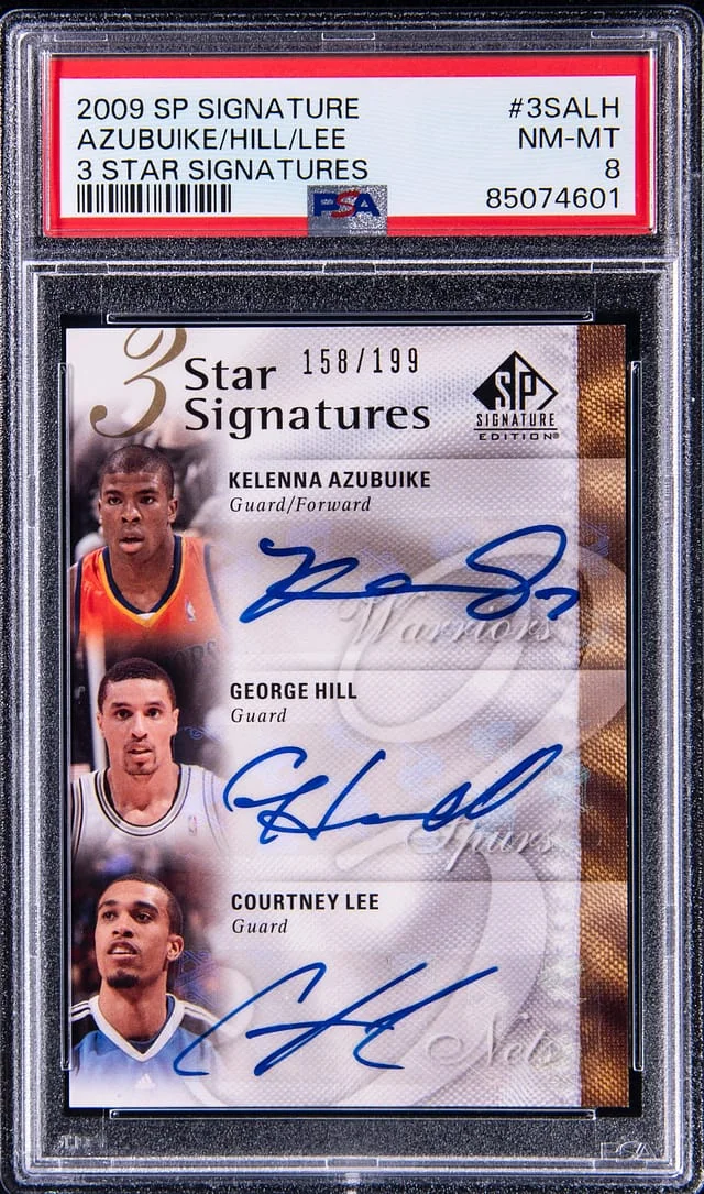 2009-10 Upper Deck SP Kelenna Azubuike/George Hill/Courtney Lee Signature 3 Star Signatures #3SALH card image