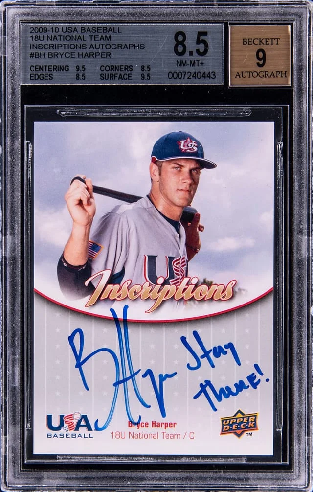 2009-10 Upper Deck USA Baseball Bryce Harper 18U National Team Inscriptions Autograph #IN18U-BH card image
