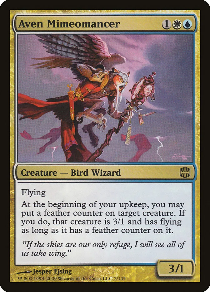 2009 Alara Reborn Aven Mimeomancer rare #2 unlisted card image