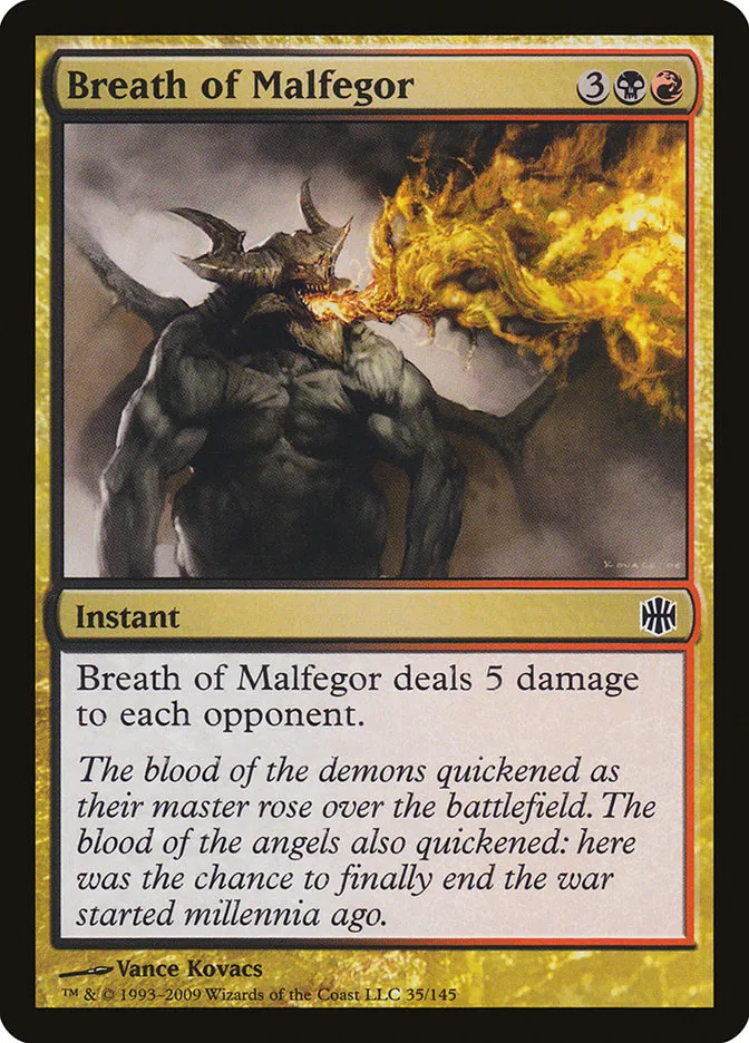 2009 Alara Reborn Breath of Malfegor common #35 unlisted card image