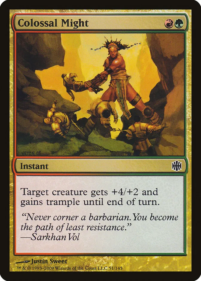 2009 Alara Reborn Colossal Might common #51 unlisted card image