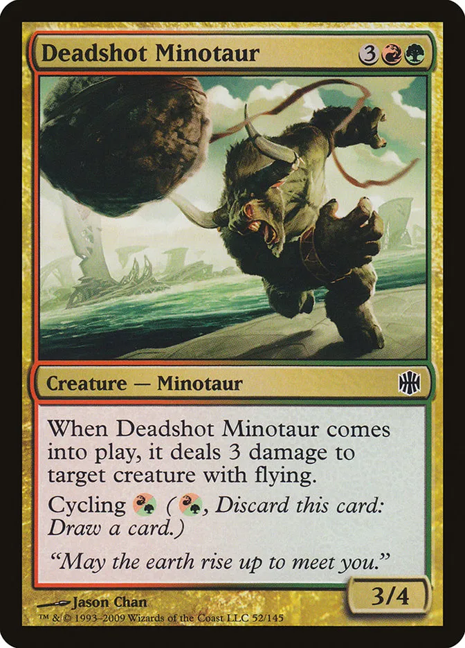 2009 Alara Reborn Deadshot Minotaur common #52 unlisted card image