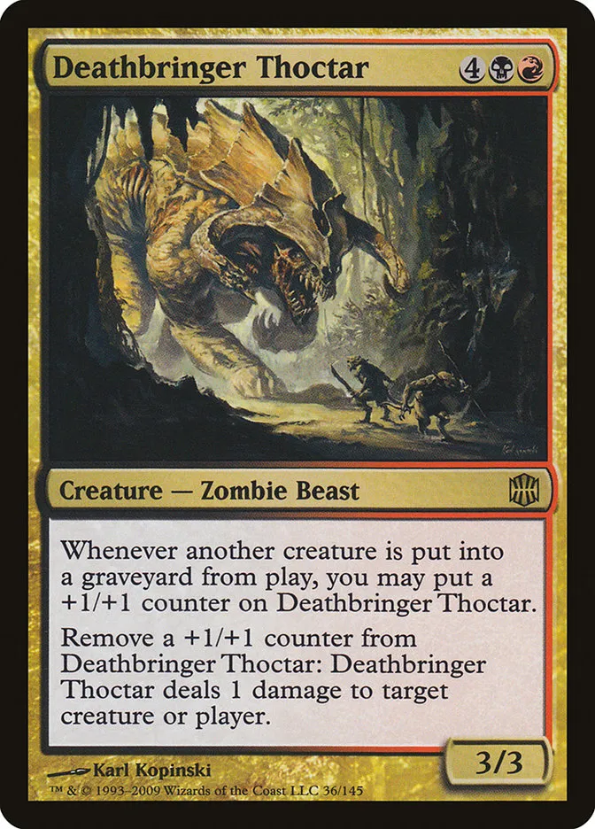 2009 Alara Reborn Deathbringer Thoctar rare #36 unlisted card image