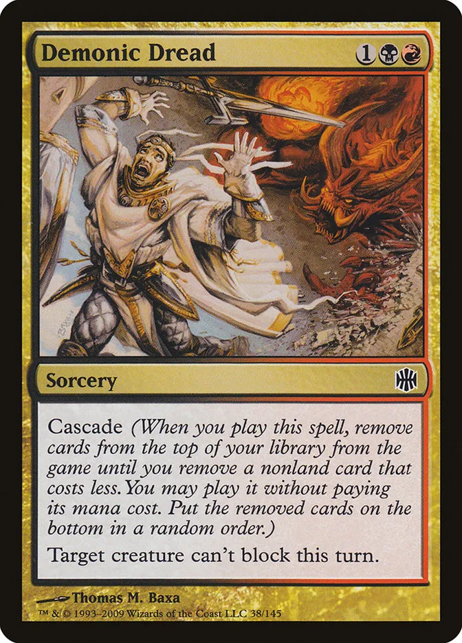 2009 Alara Reborn Demonic Dread common #38 unlisted card image