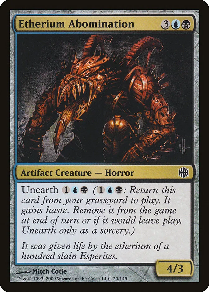 2009 Alara Reborn Etherium Abomination common #20 unlisted card image