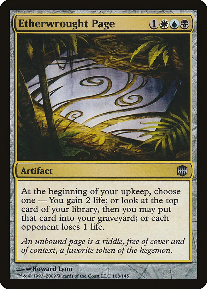 2009 Alara Reborn Etherwrought Page uncommon #108 unlisted card image