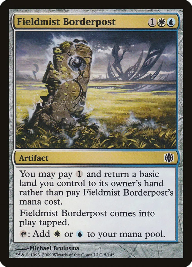 2009 Alara Reborn Fieldmist Borderpost common #5 unlisted card image