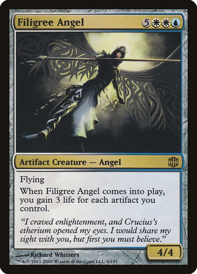 2009 Alara Reborn Filigree Angel rare #6 unlisted card image