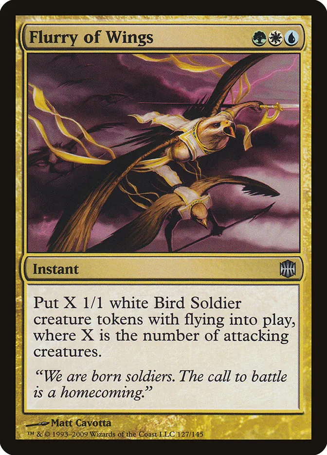 2009 Alara Reborn Flurry of Wings uncommon #127 unlisted card image