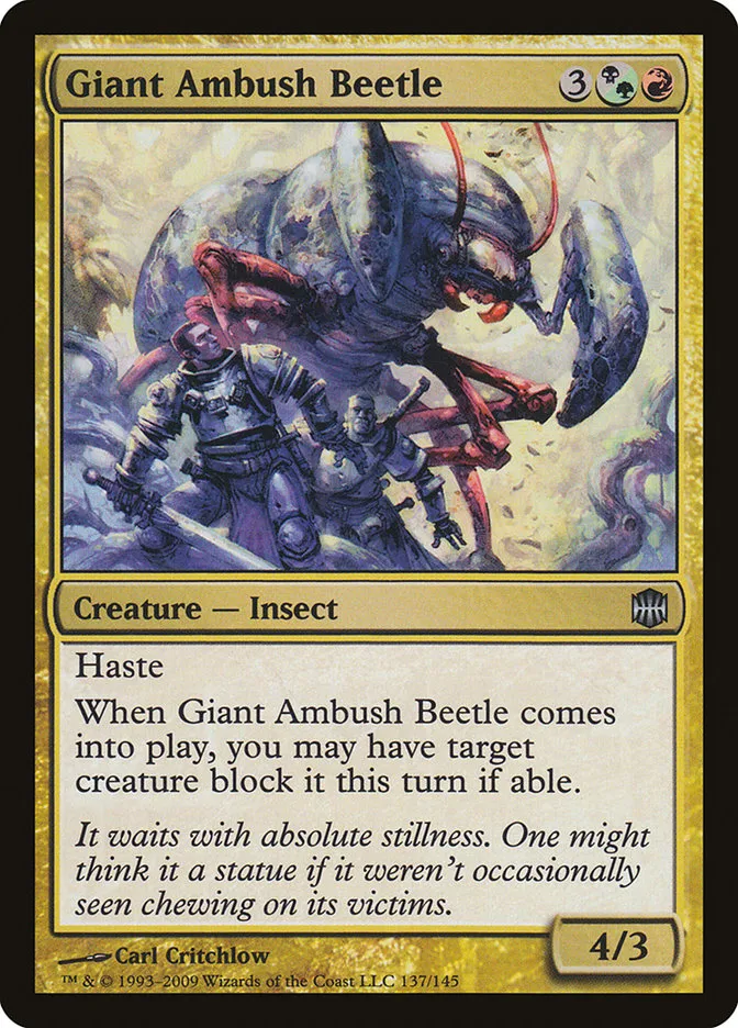 2009 Alara Reborn Giant Ambush Beetle uncommon #137 unlisted card image