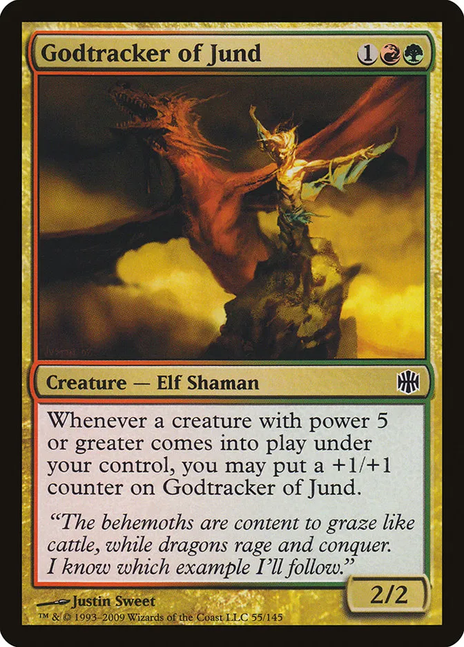 2009 Alara Reborn Godtracker of Jund common #55 unlisted card image