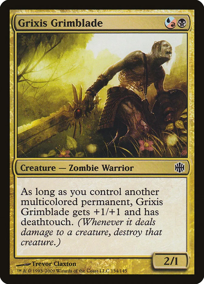 2009 Alara Reborn Grixis Grimblade common #134 unlisted card image