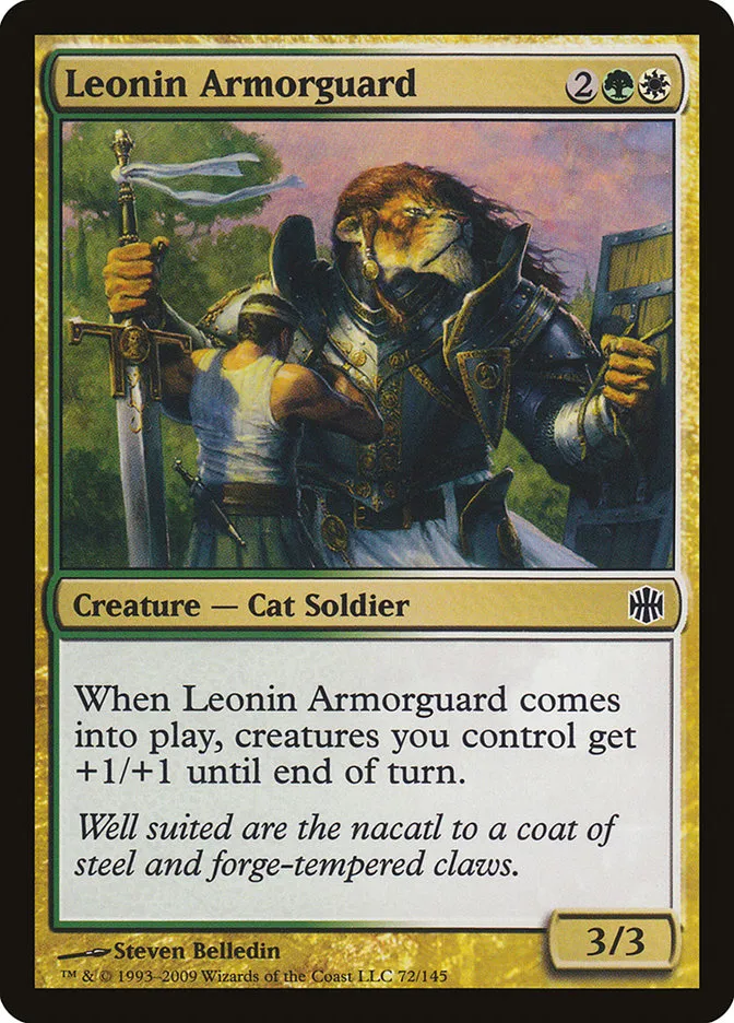 2009 Alara Reborn Leonin Armorguard common #72 unlisted card image