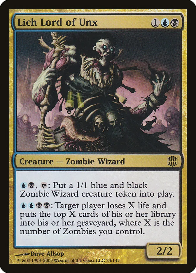 2009 Alara Reborn Lich Lord of Unx rare #24 unlisted card image