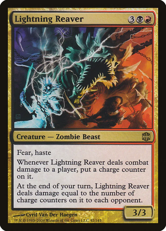 2009 Alara Reborn Lightning Reaver rare #42 unlisted card image