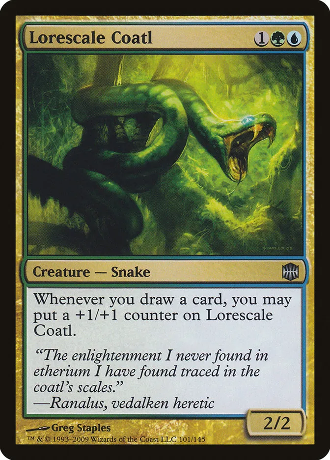 2009 Alara Reborn Lorescale Coatl uncommon #101 unlisted card image