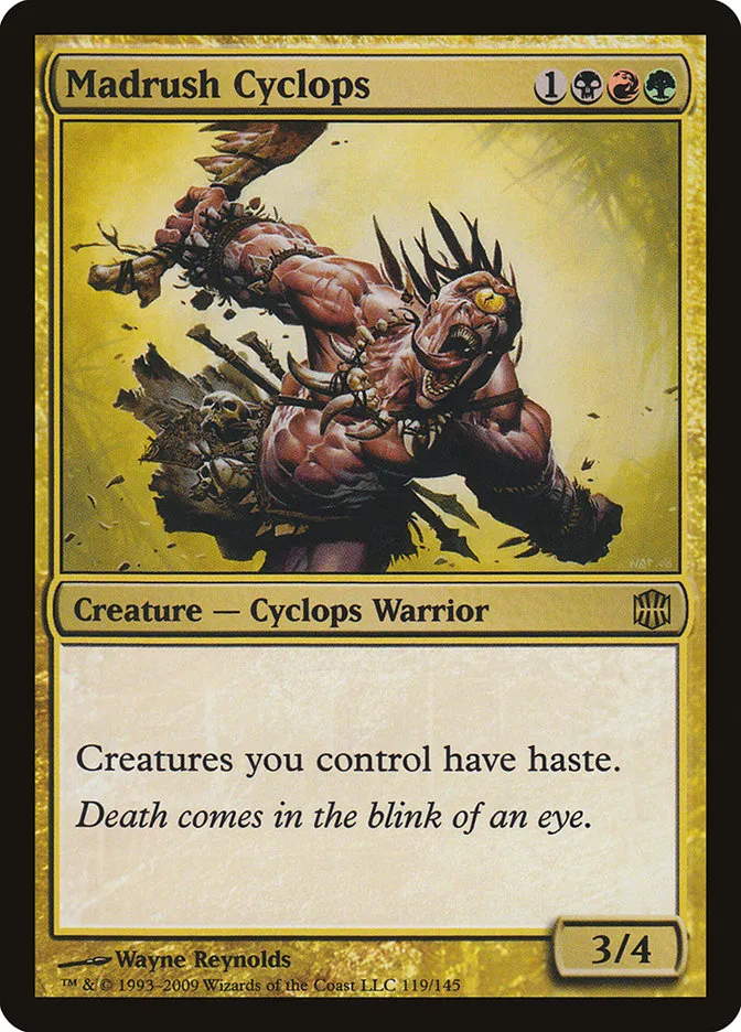 2009 Alara Reborn Madrush Cyclops rare #119 unlisted card image