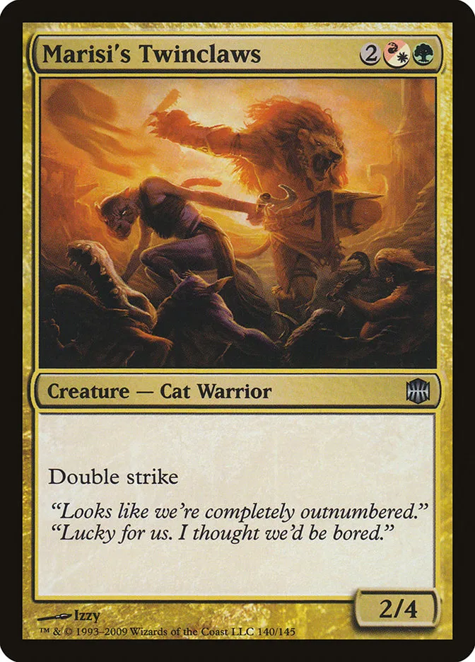 2009 Alara Reborn Marisi's Twinclaws uncommon #140 unlisted card image
