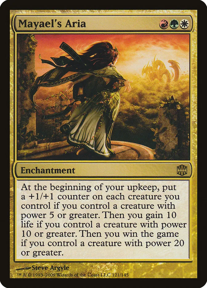 2009 Alara Reborn Mayael's Aria rare #121 unlisted card image