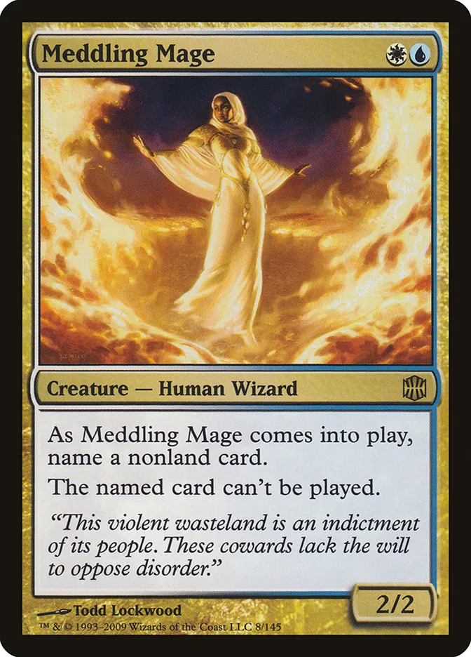 2009 Alara Reborn Meddling Mage rare #8 unlisted card image