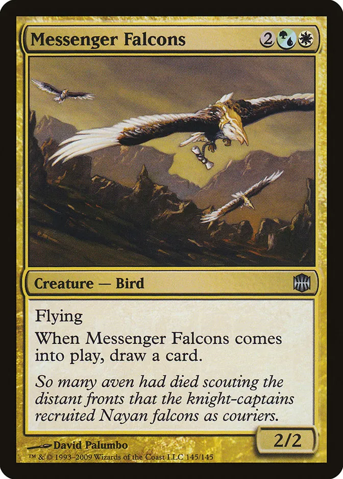 2009 Alara Reborn Messenger Falcons uncommon #145 unlisted card image