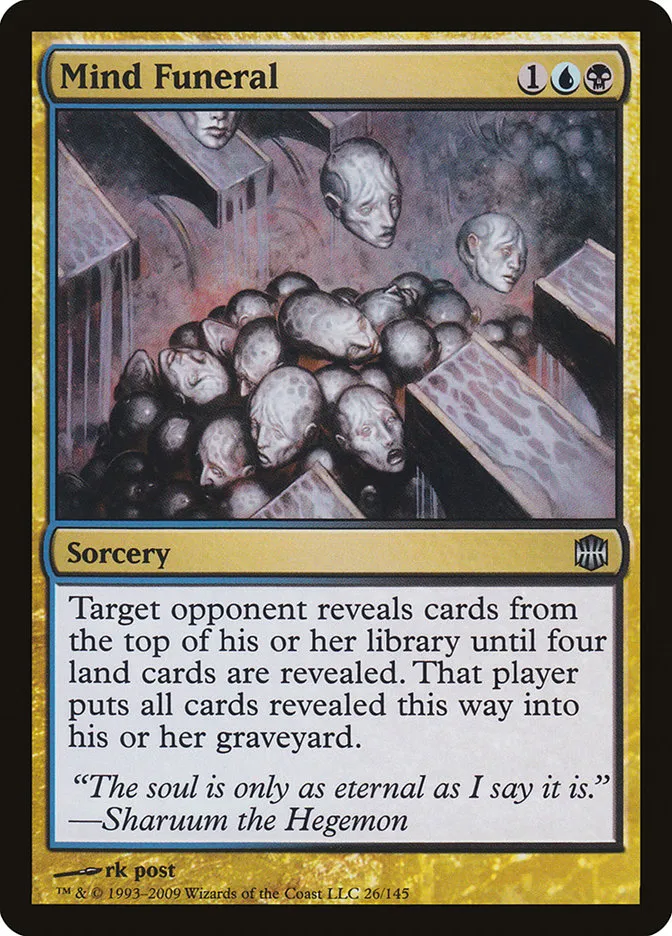 2009 Alara Reborn Mind Funeral uncommon #26 unlisted card image